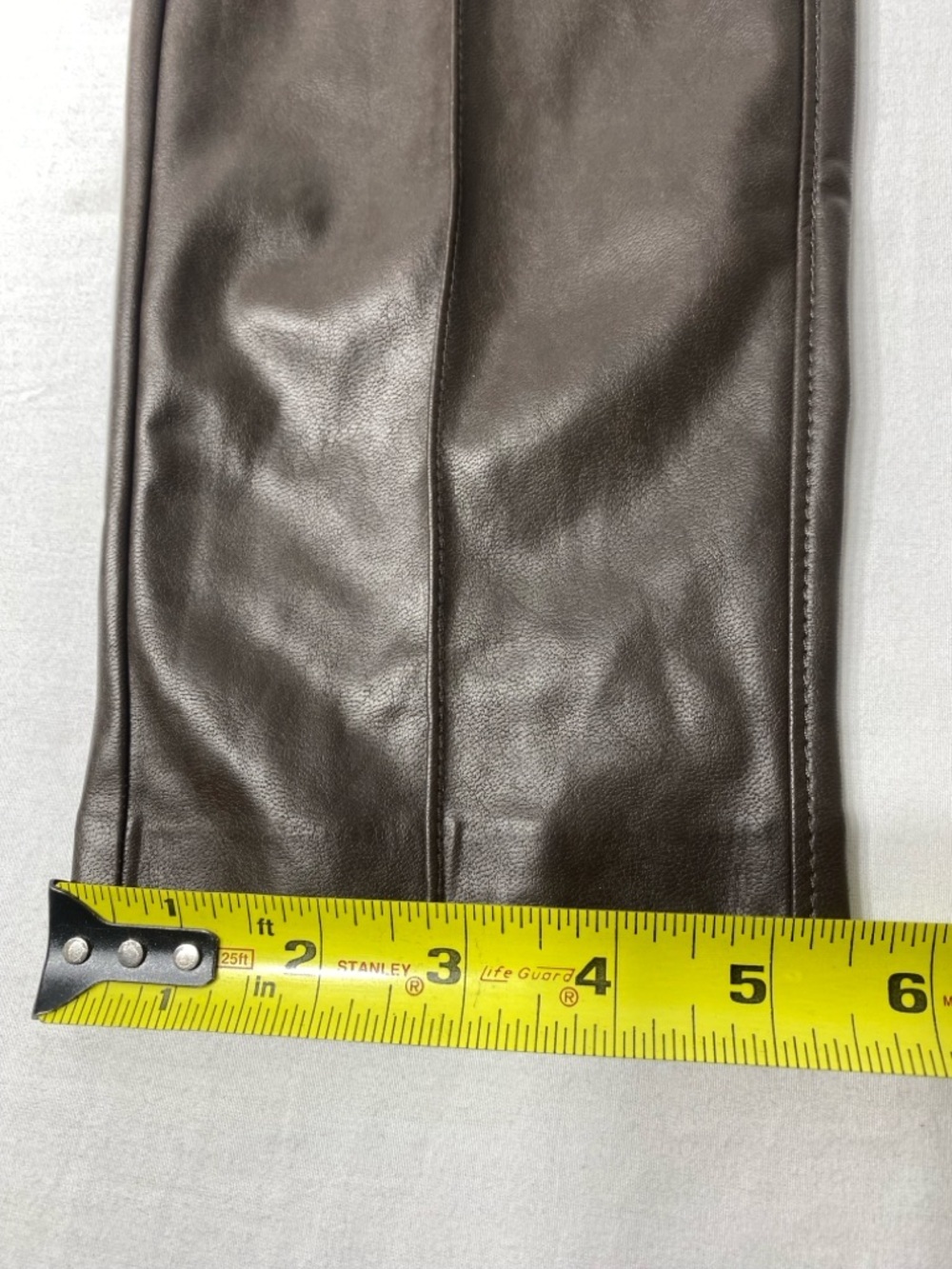Babaton Brown Faux Leather Skinny Pants Women’s Size 10 - Picture 6 of 10
